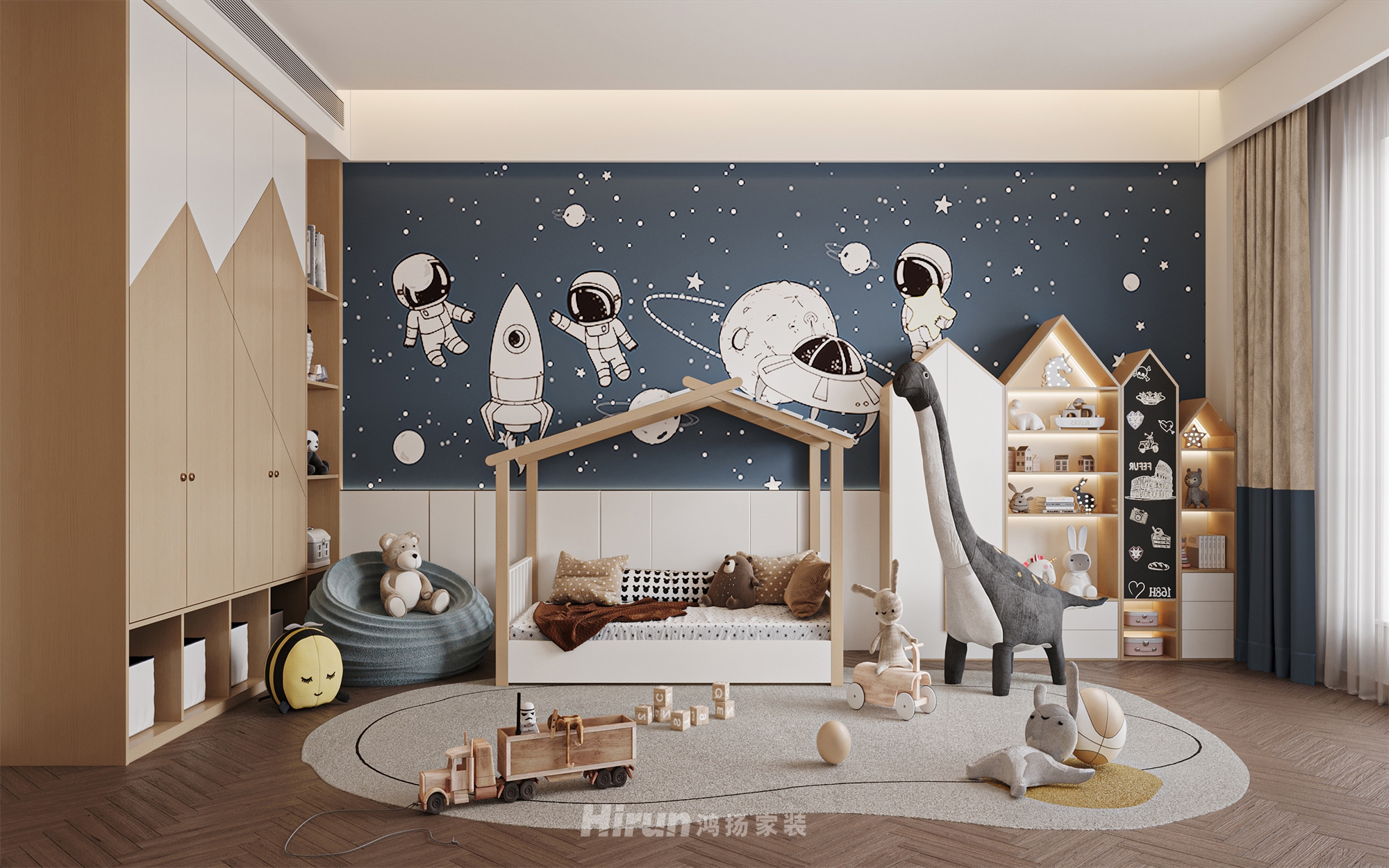 匯景甲三號院500㎡雅致現代復式 裝修案例效果圖-33