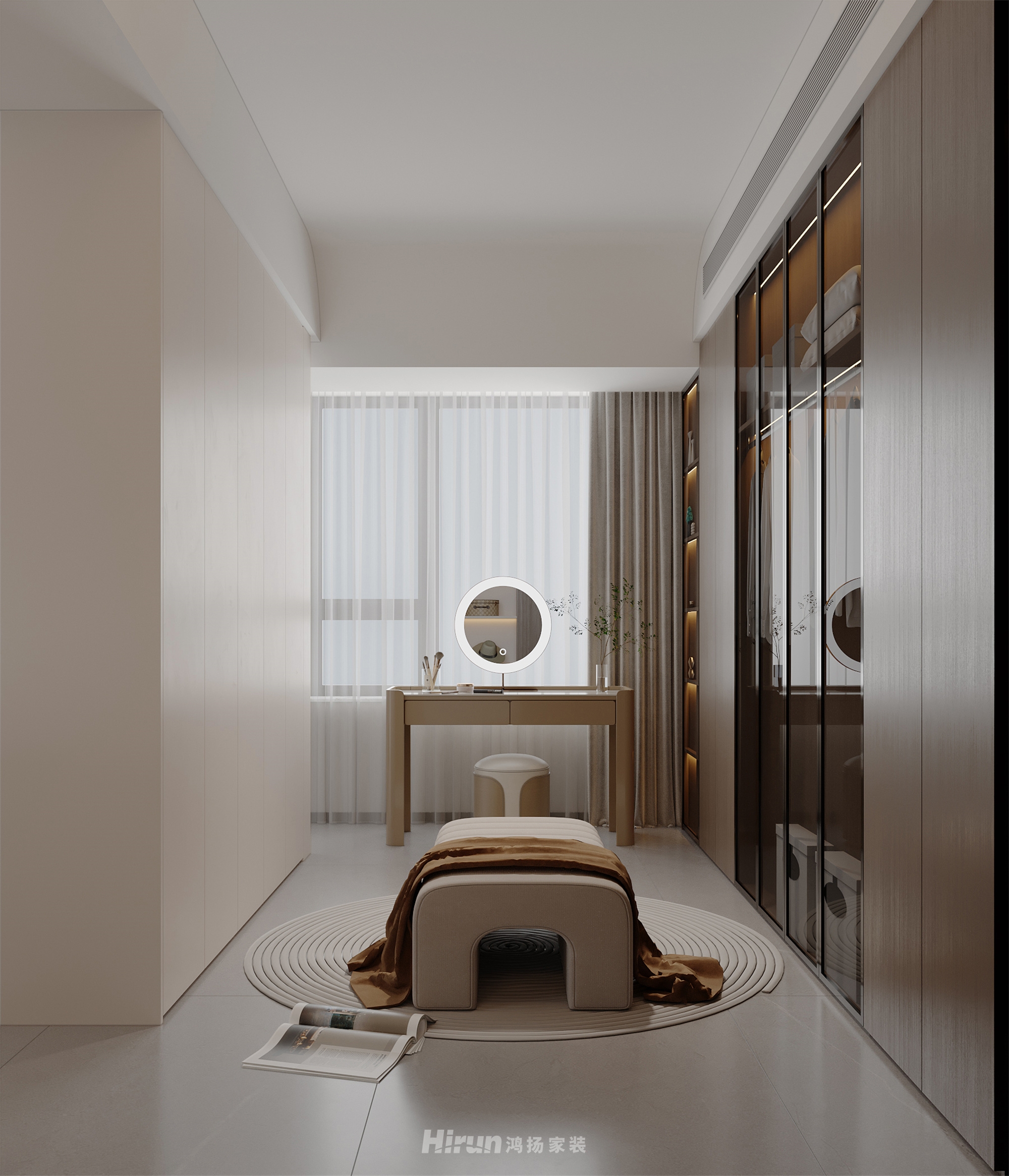 善建人家150㎡雅致現(xiàn)代四居室 裝修案例效果圖-7