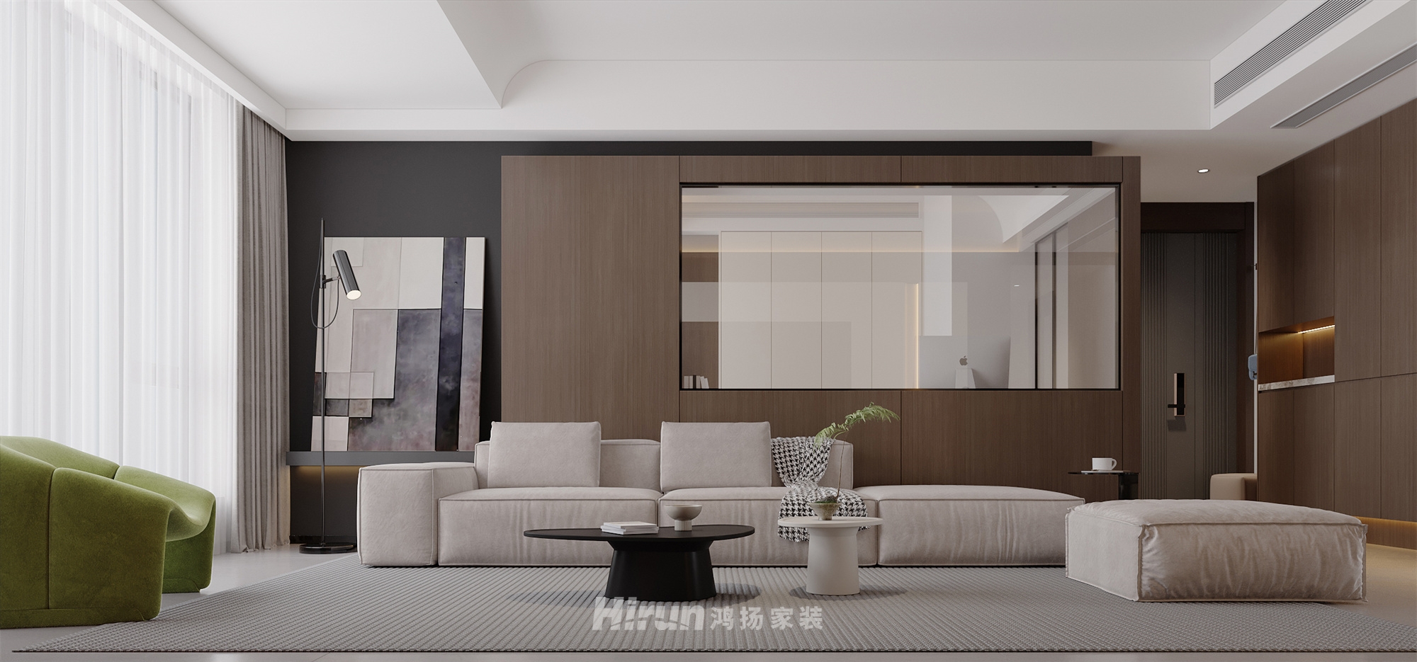 善建人家150㎡雅致現(xiàn)代四居室 裝修案例效果圖-12