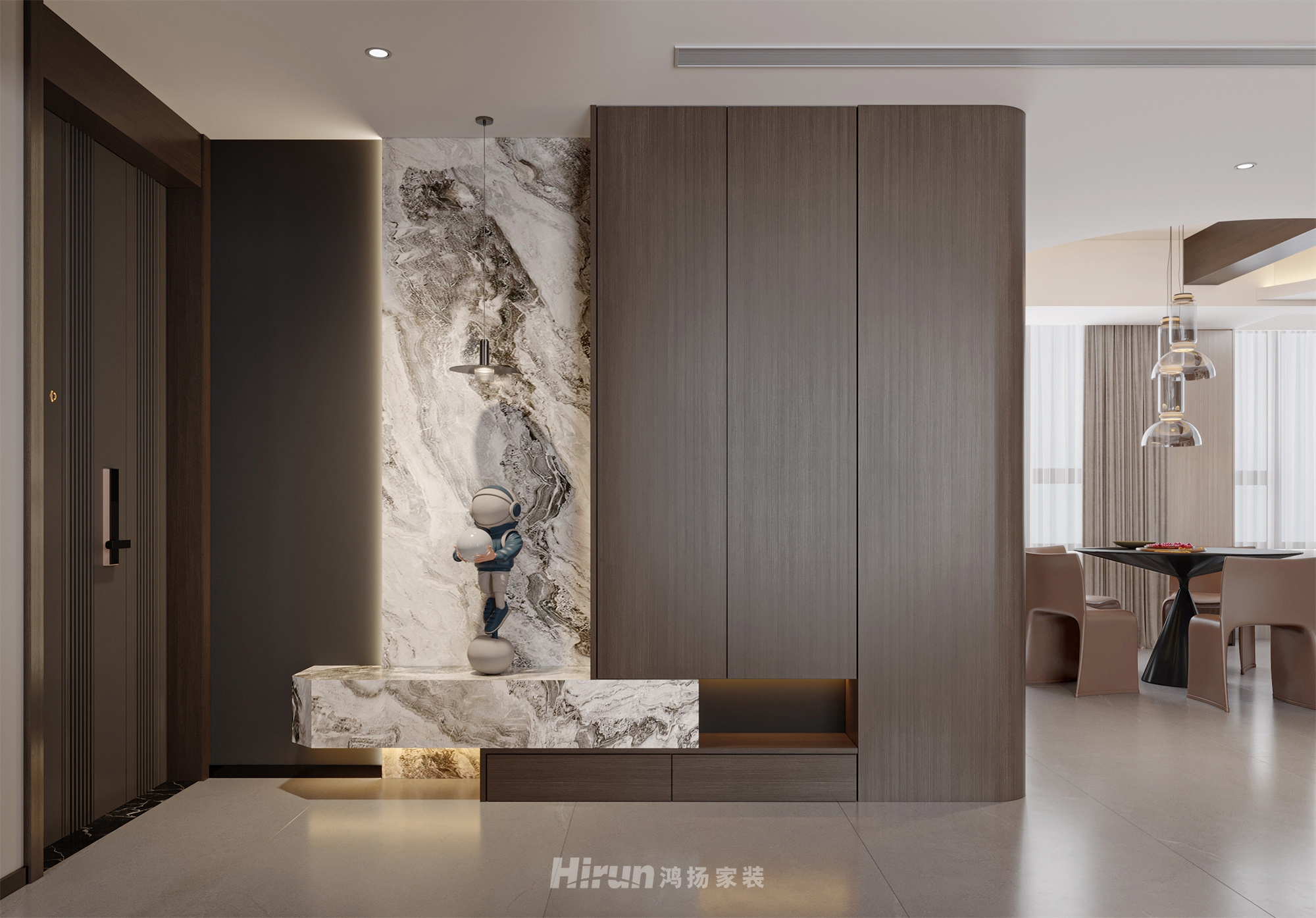 善建人家150㎡雅致現(xiàn)代四居室 裝修案例效果圖-9