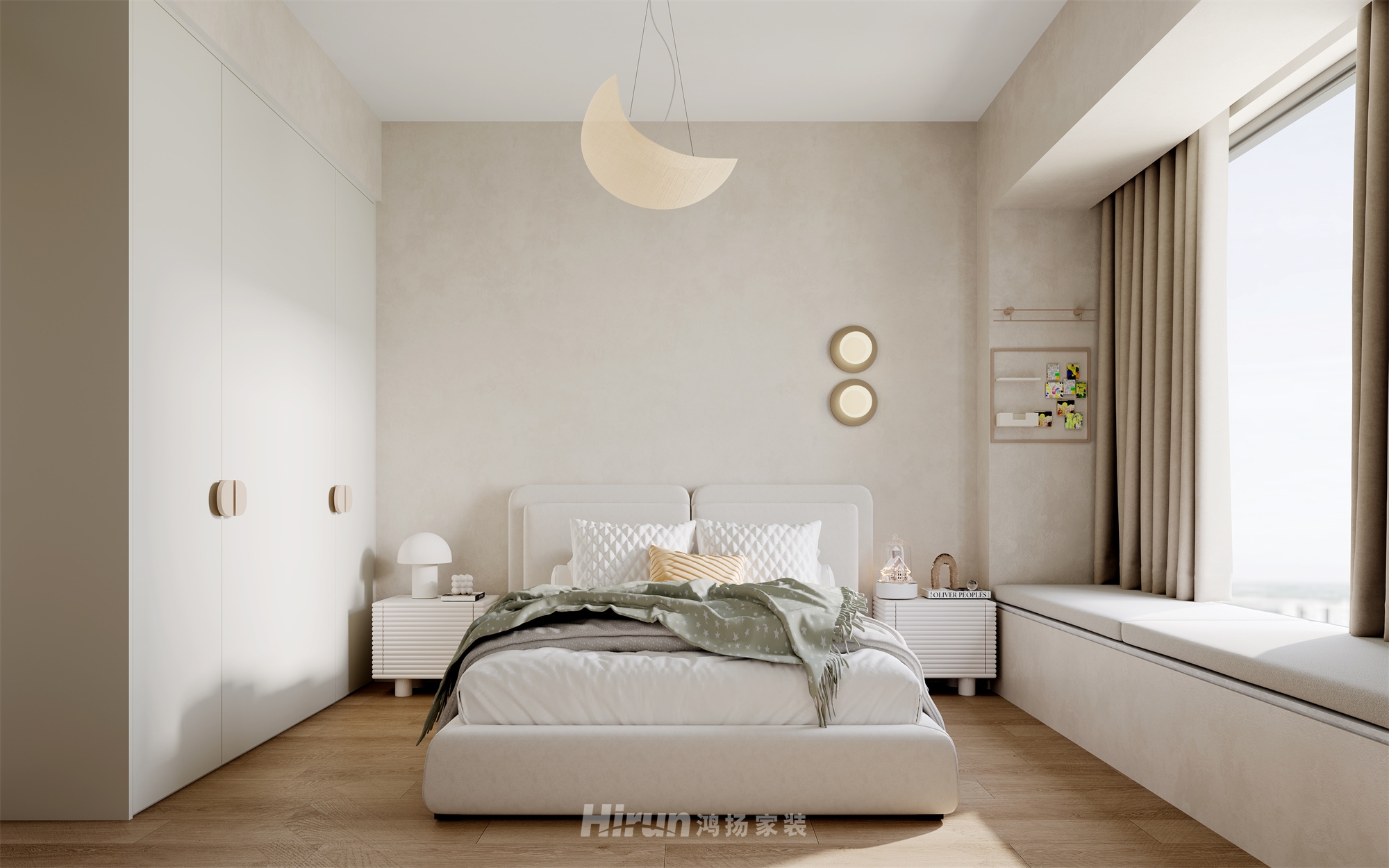鼎豐金城里105㎡北歐之光三居室 裝修案例效果圖-3