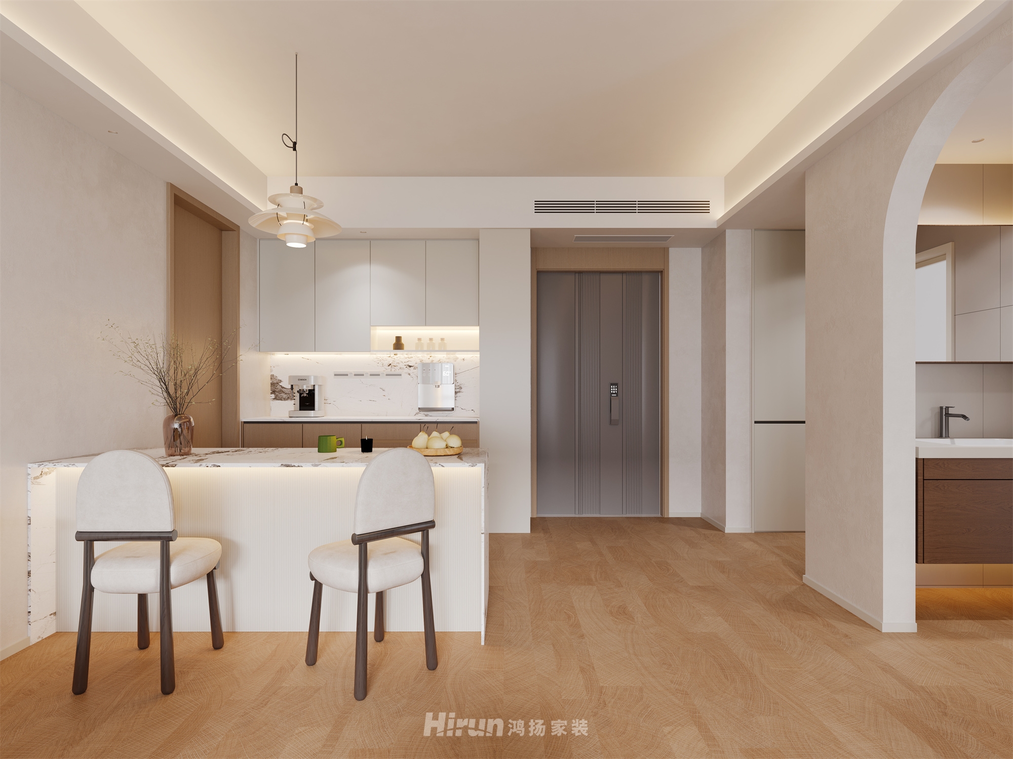 鼎豐金城里105㎡北歐之光三居室 裝修案例效果圖-7