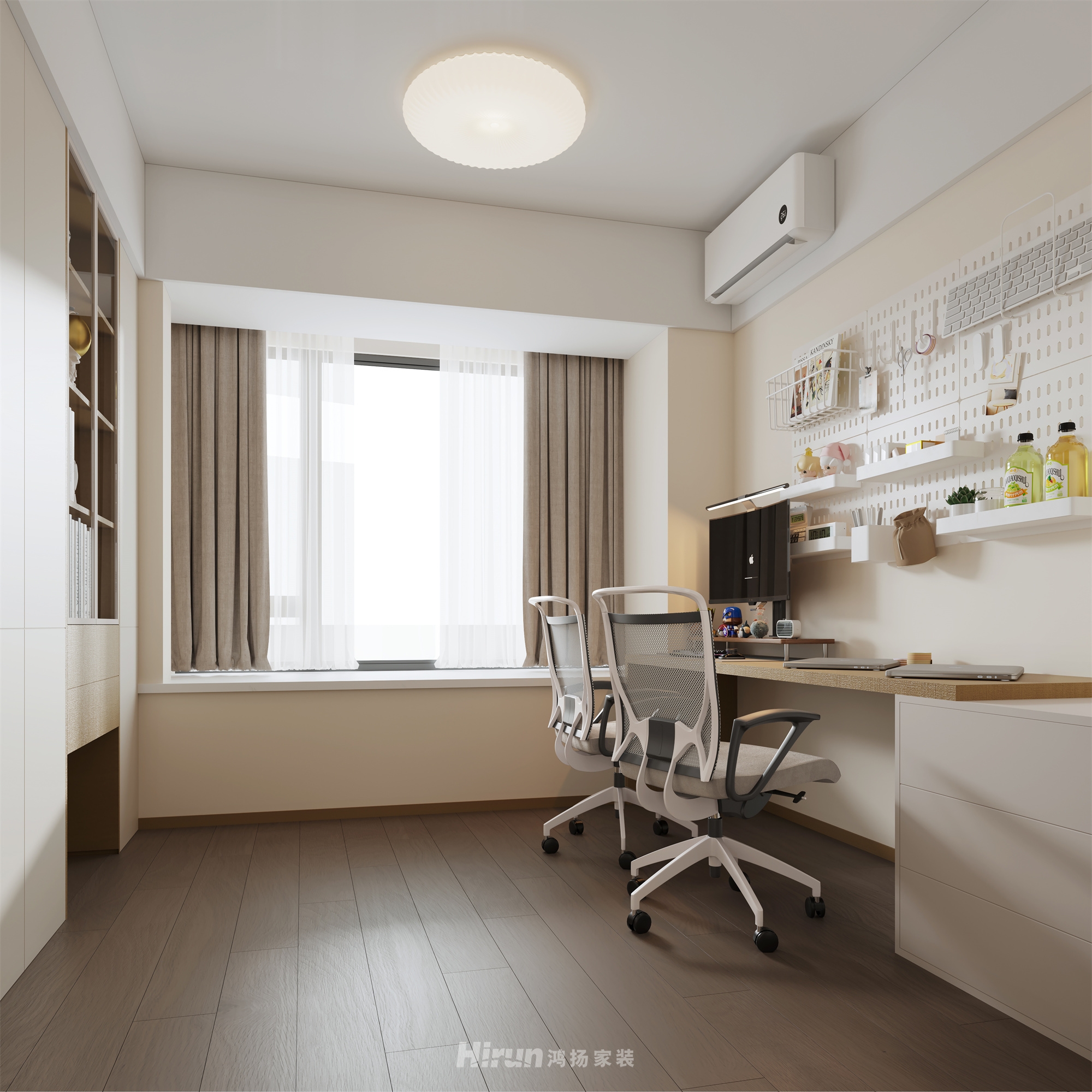 御城金色曉島140㎡優雅繽紛四居室 裝修案例效果圖-3