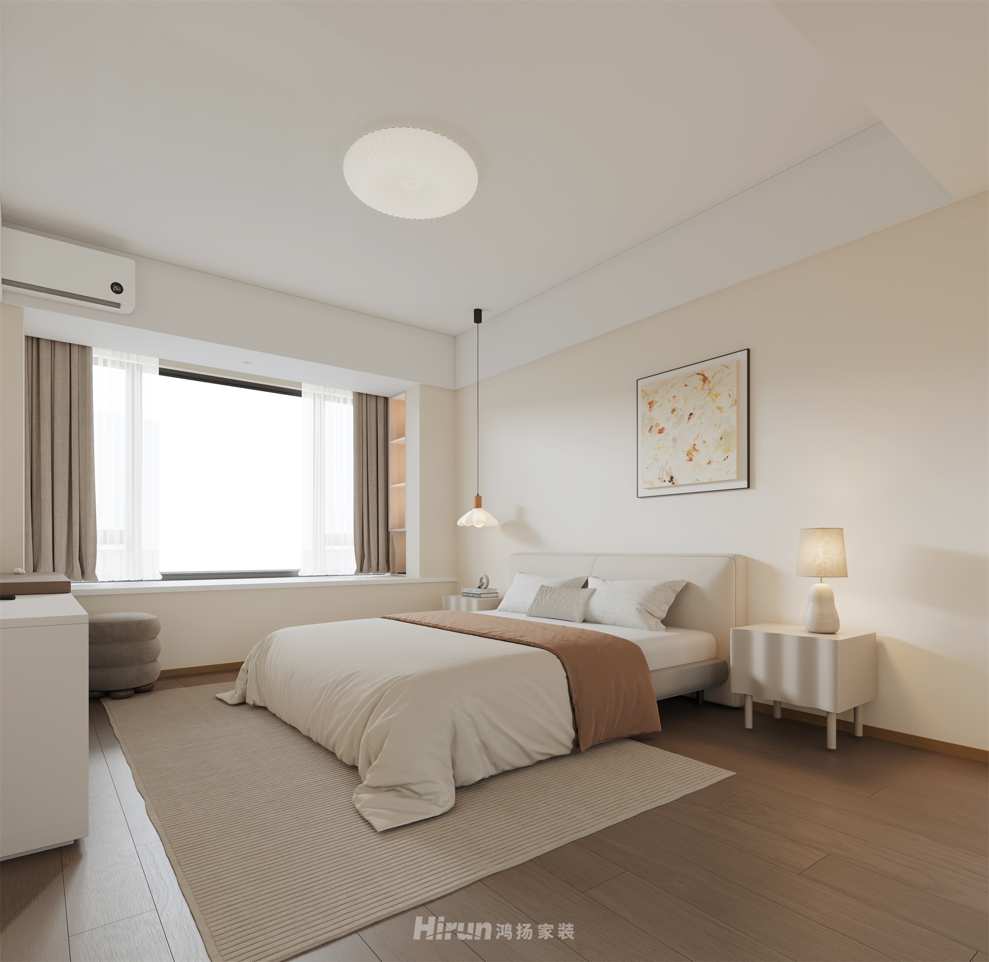 御城金色曉島140㎡優雅繽紛四居室 裝修案例效果圖-4