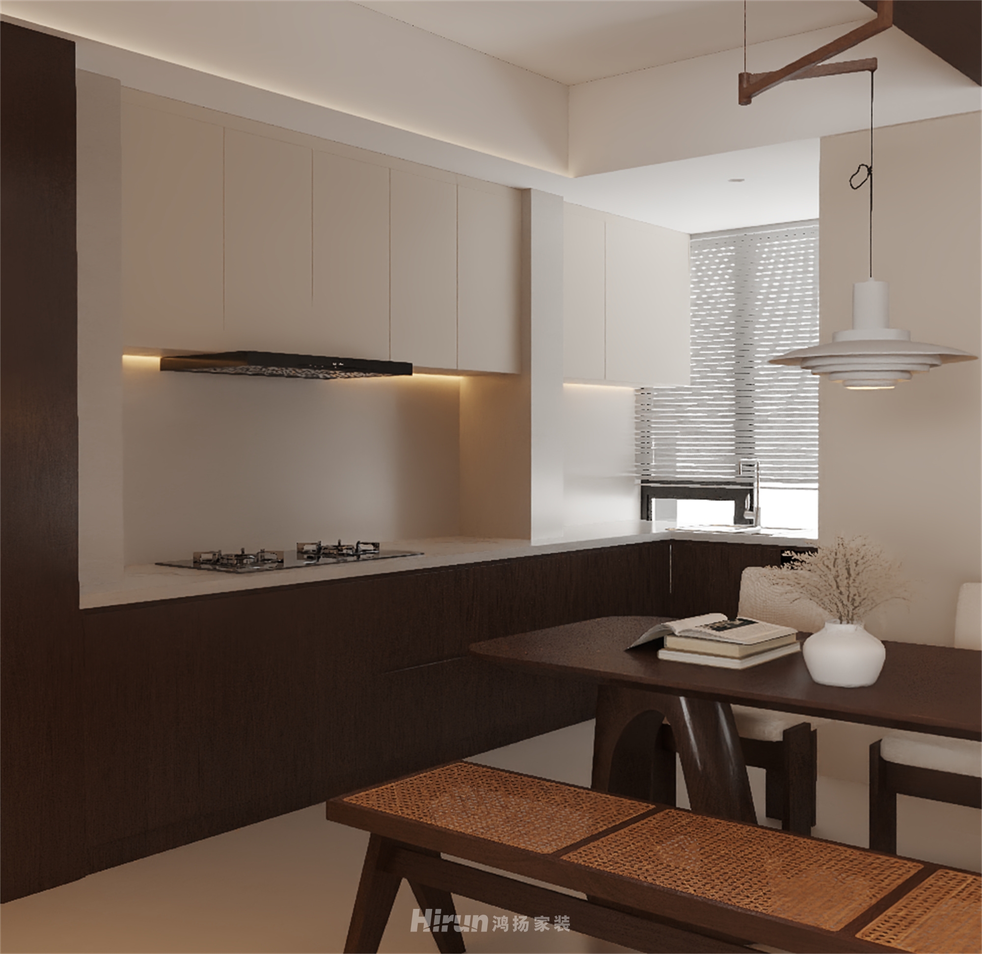 御龍天峰105㎡復古風潮三居室 裝修案例效果圖-8