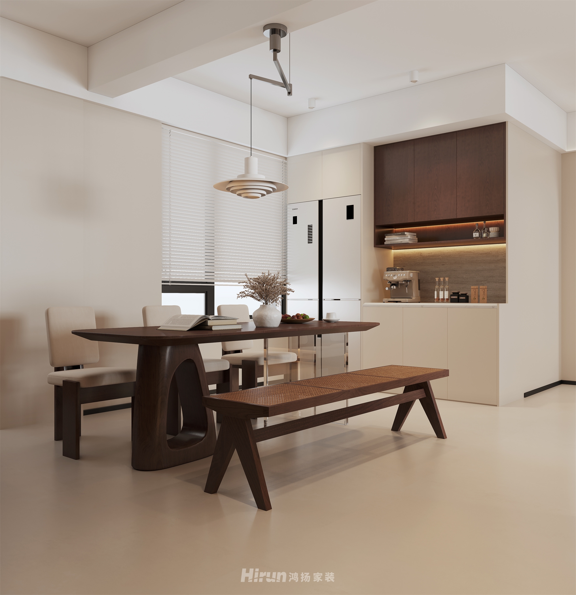 御龍天峰105㎡復古風潮三居室 裝修案例效果圖-6