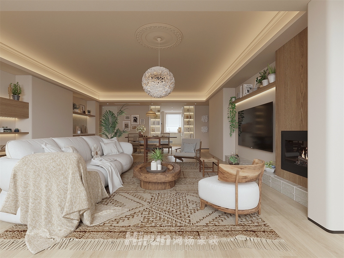 桂語云峰180㎡北歐之光四居室 裝修案例效果圖-6