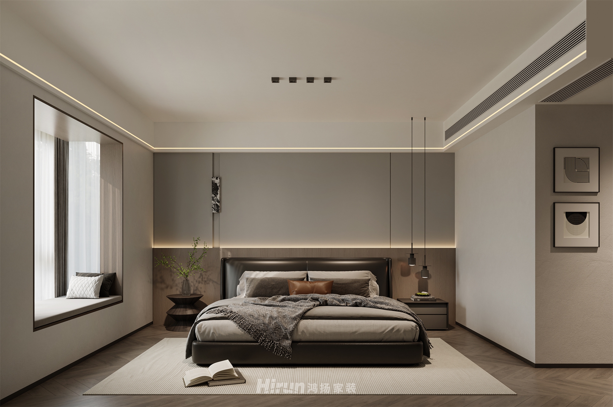 歐洲城180㎡新裝飾主義大平層 裝修案例效果圖-5