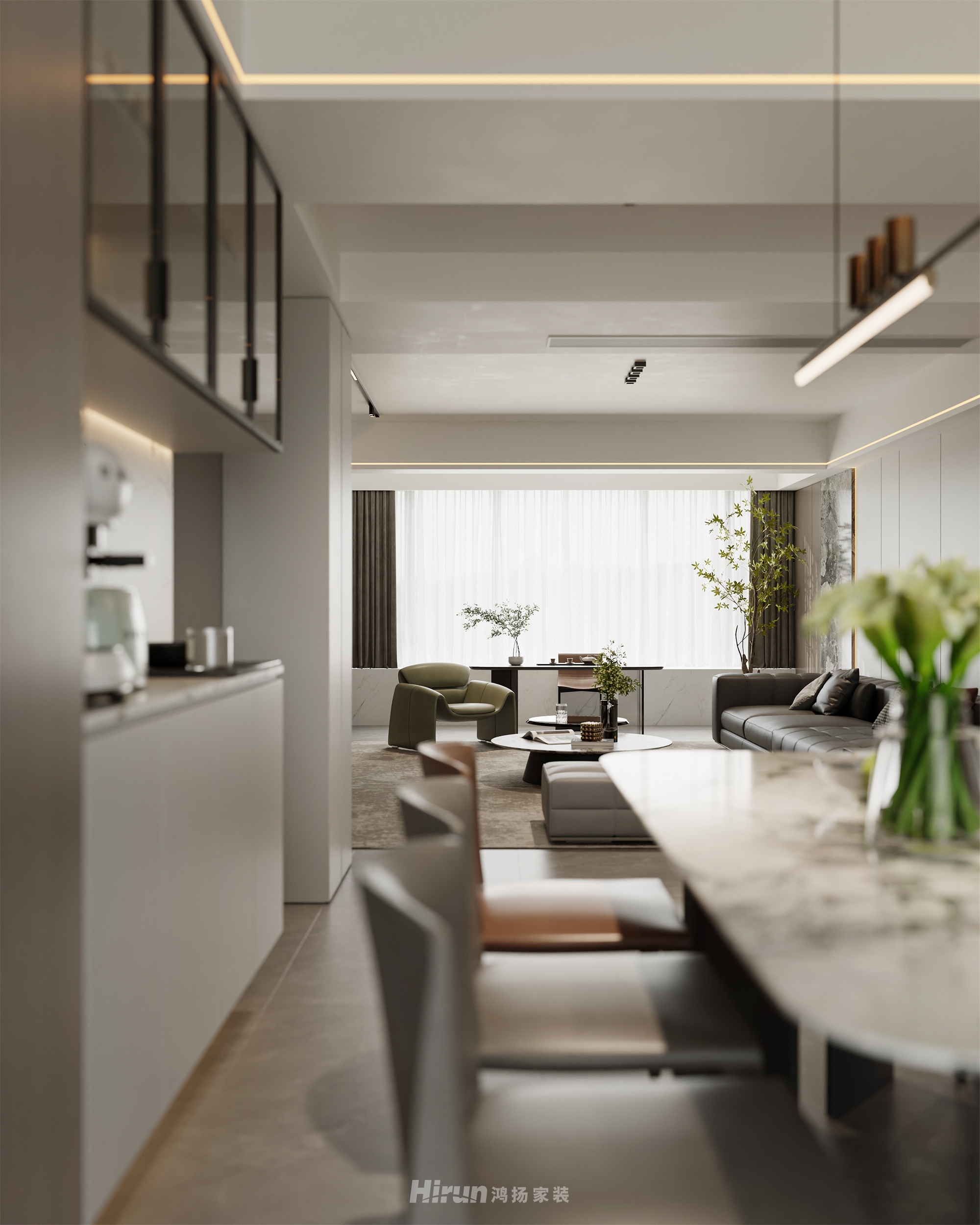 歐洲城180㎡新裝飾主義大平層 裝修案例效果圖-10