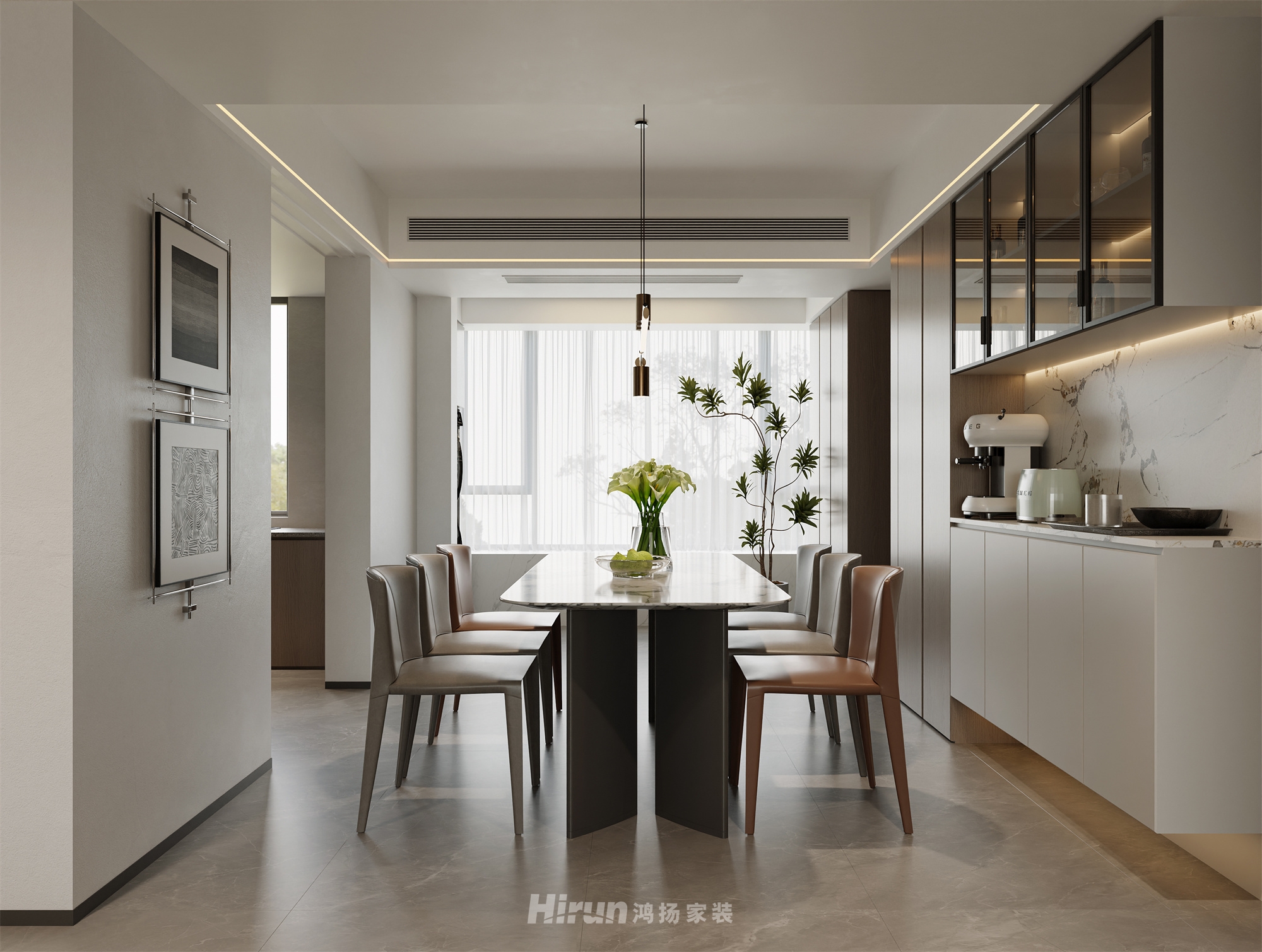 歐洲城180㎡新裝飾主義大平層 裝修案例效果圖-9