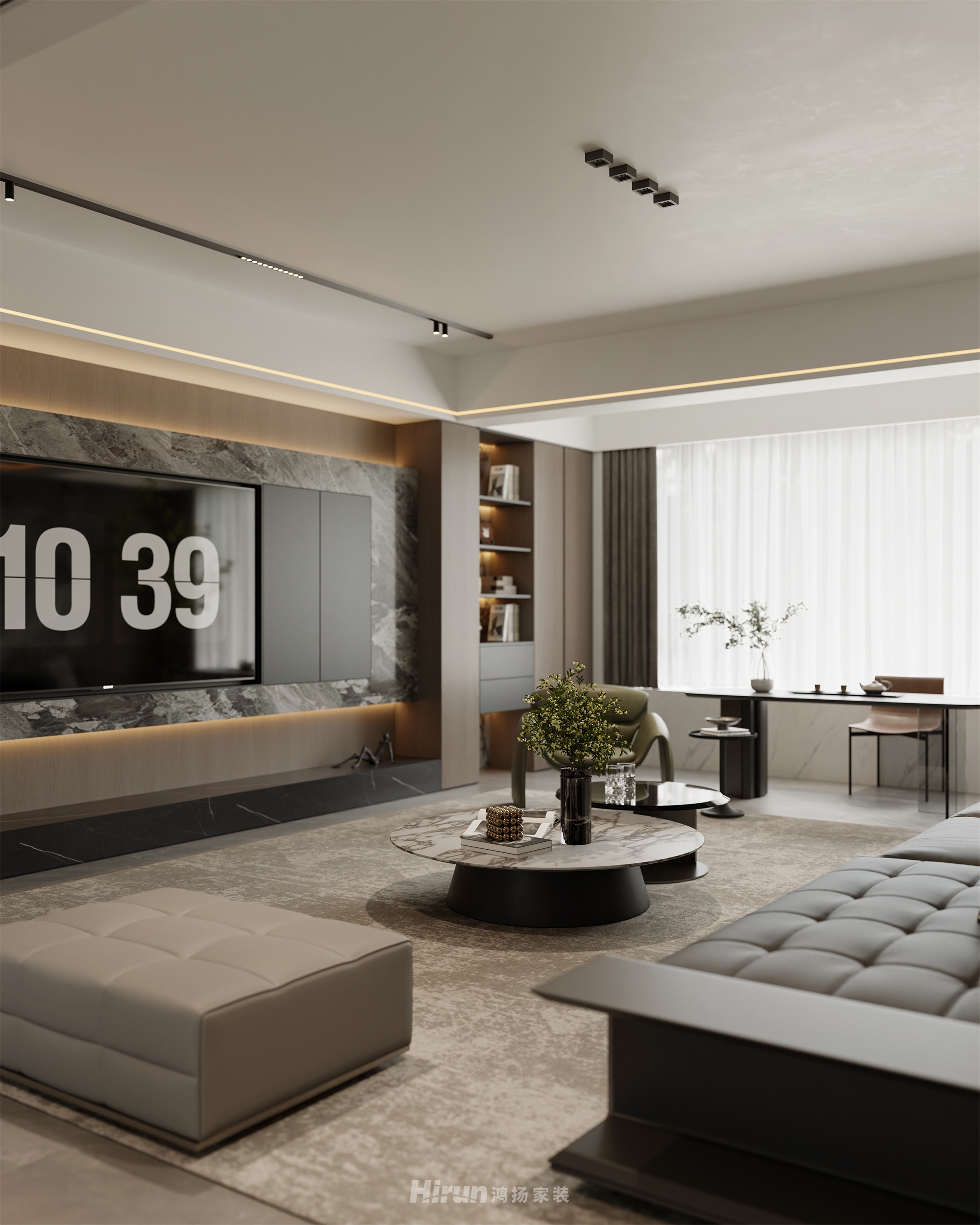 歐洲城180㎡新裝飾主義大平層 裝修案例效果圖-15