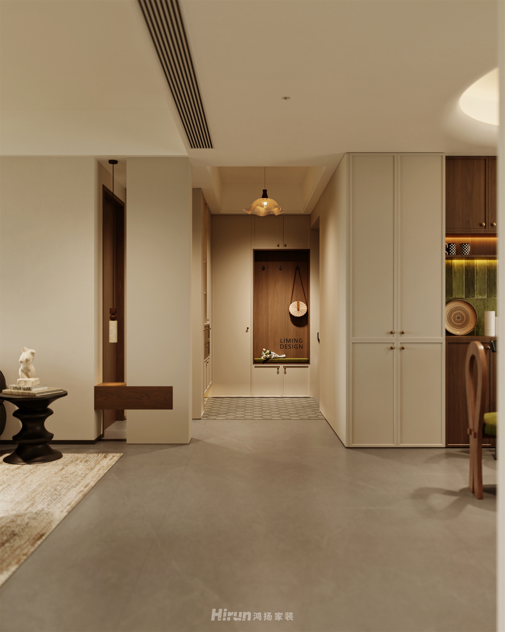 湘府和園200㎡復古風潮大平層 裝修案例效果圖-12