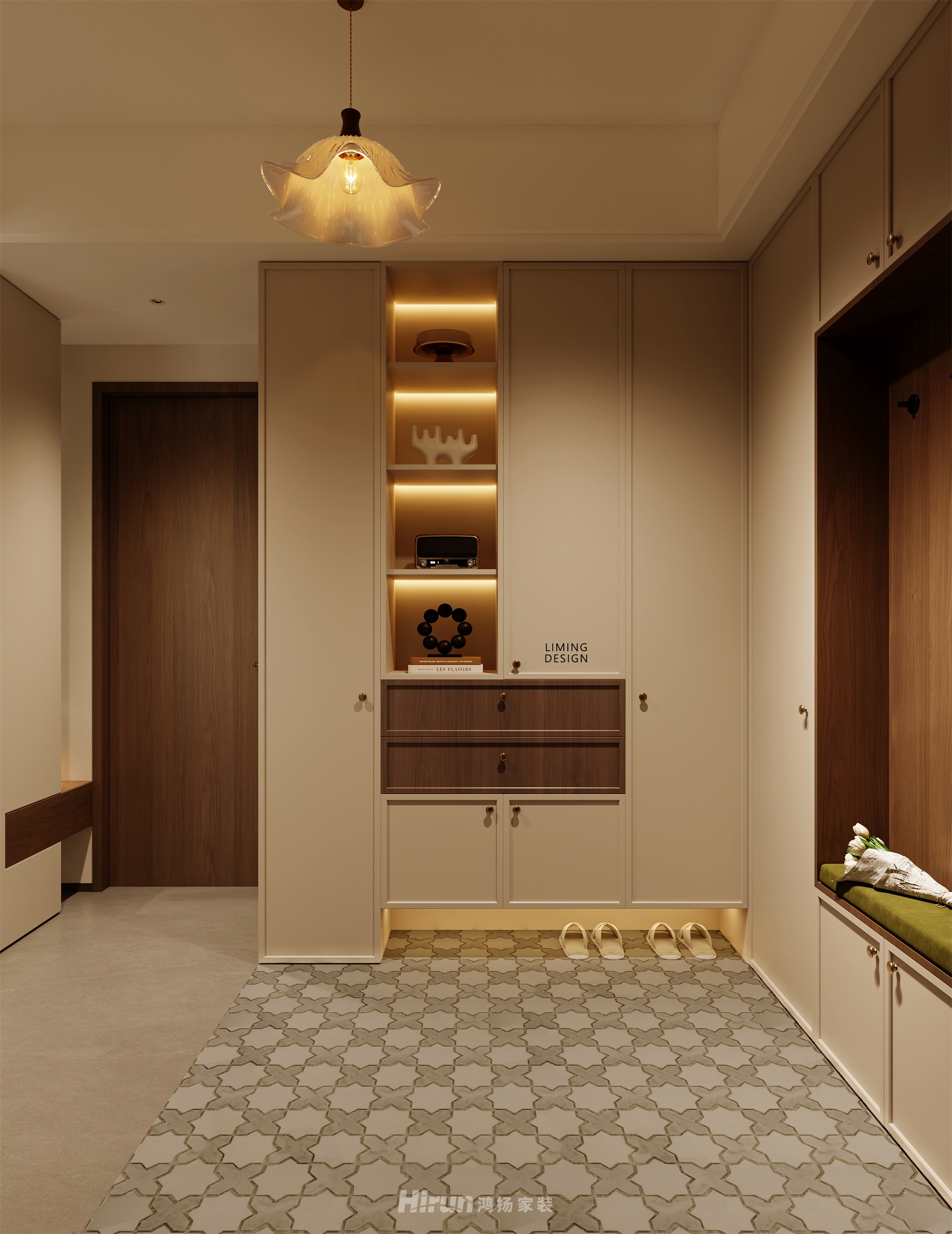 湘府和園200㎡復古風潮大平層 裝修案例效果圖-13