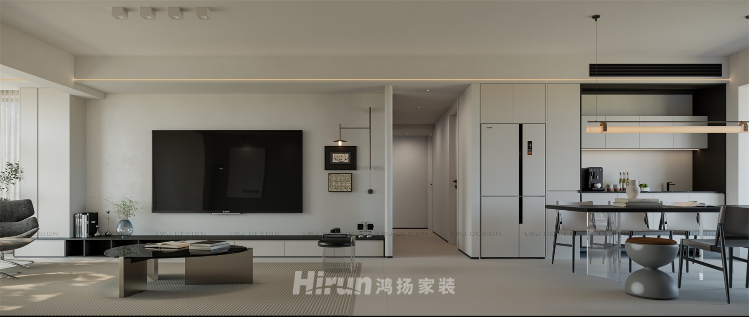 北辰三角洲C2區167㎡雅致現代五居室 裝修案例效果圖-2