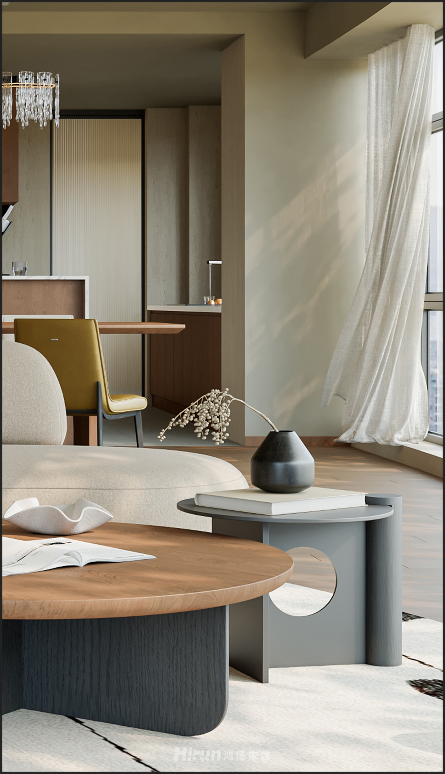 北辰192㎡北歐之光四居室 裝修案例效果圖-21