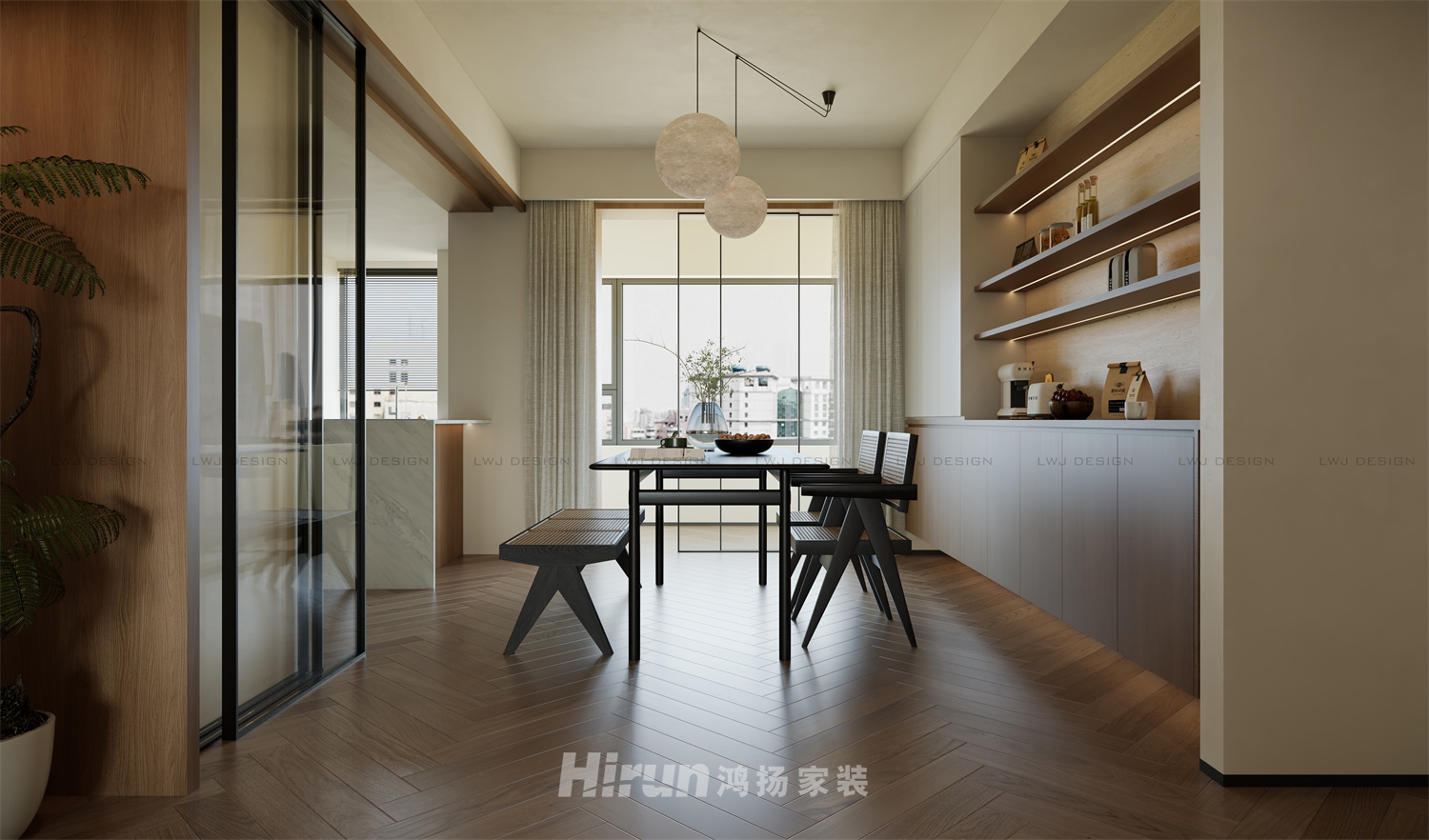 恒鑫瀾北灣175㎡復合寫意四居室 裝修案例效果圖-1