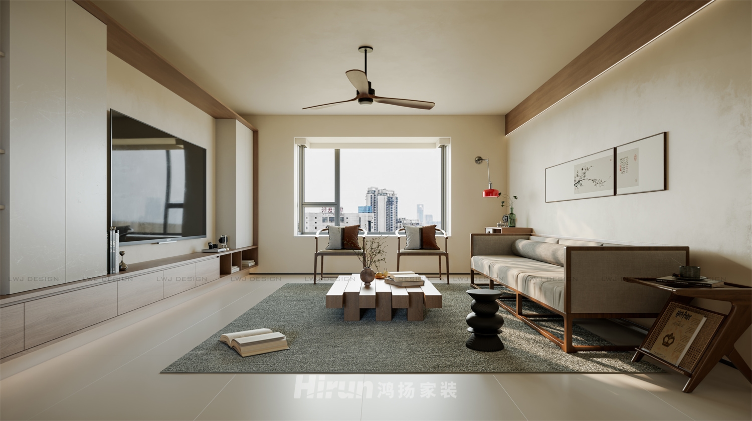 恒鑫瀾北灣175㎡復合寫意四居室 裝修案例效果圖-8