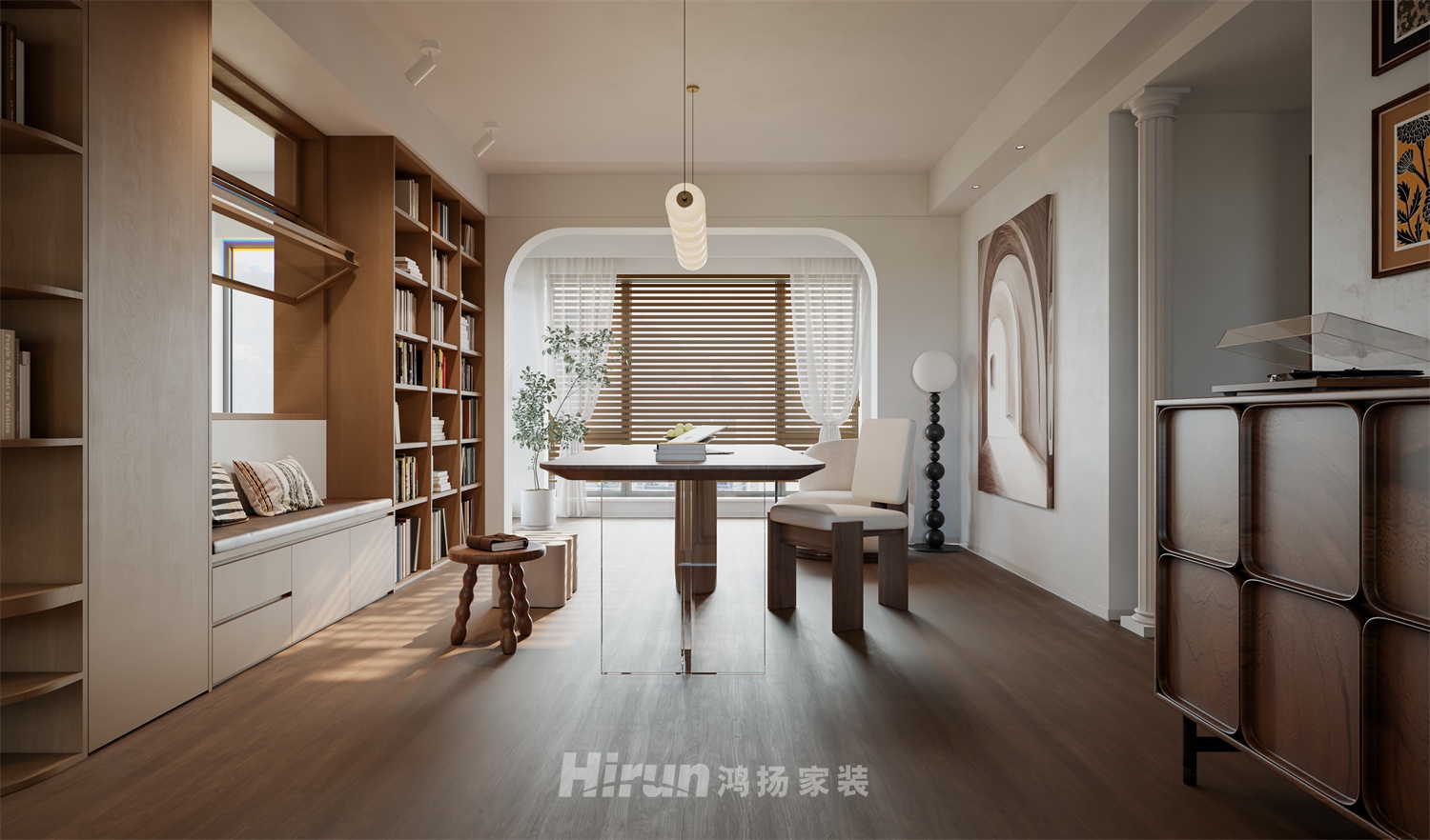 鑫遠翡麗郡120㎡北歐之光四居室 裝修案例效果圖-2