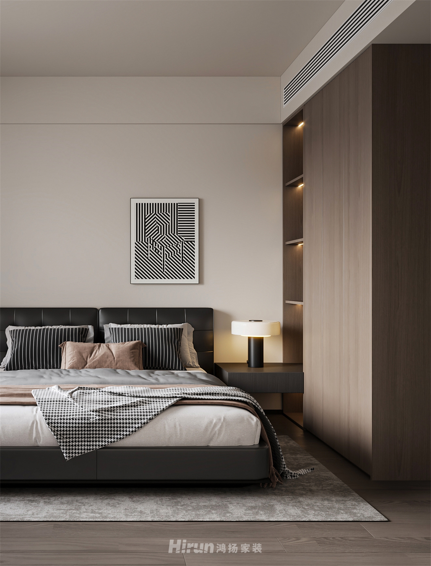 璞悅灣110㎡雅致現代四居室 裝修案例效果圖-6