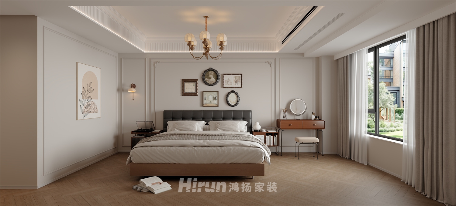 中航城160㎡復古風潮四居室 裝修案例效果圖-5