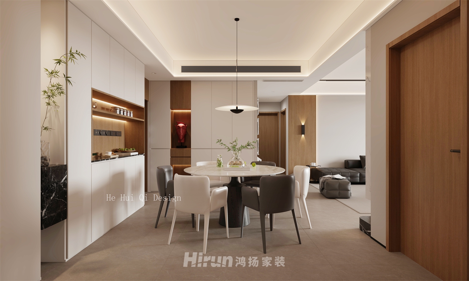 科大佳園150㎡雅致現(xiàn)代四居室 裝修案例效果圖-4