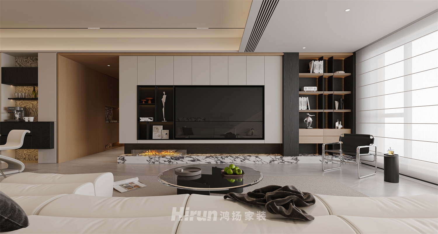 龍湖天璞140㎡雅致現(xiàn)代四居室 裝修案例效果圖-4