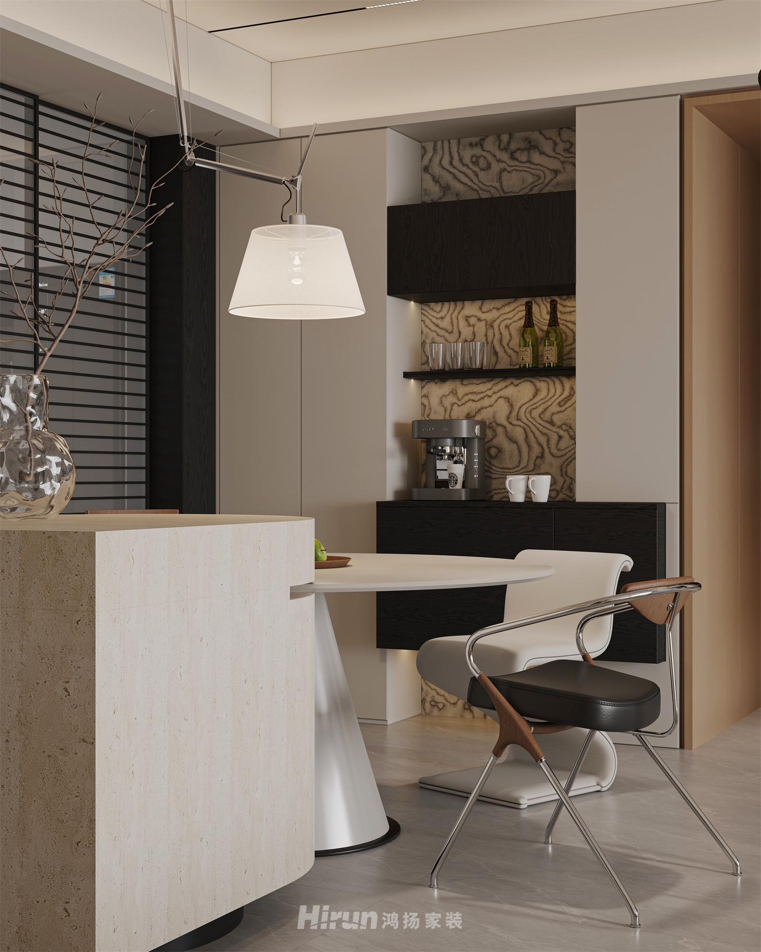 龍湖天璞140㎡雅致現(xiàn)代四居室 裝修案例效果圖-9