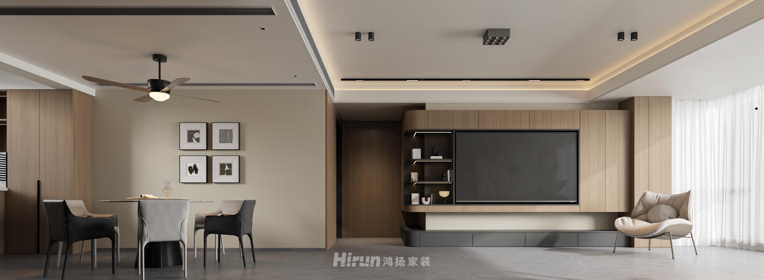 潤樾府143㎡新裝飾主義四居室 裝修案例效果圖-1