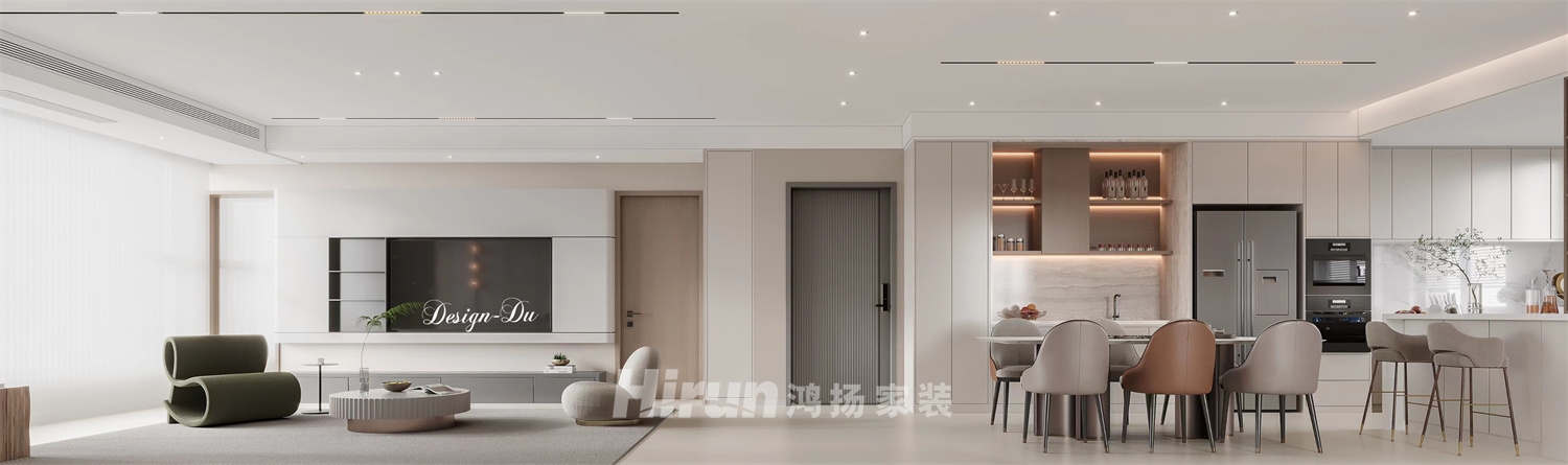 建發央璽180㎡北歐之光四居室 裝修案例效果圖-1