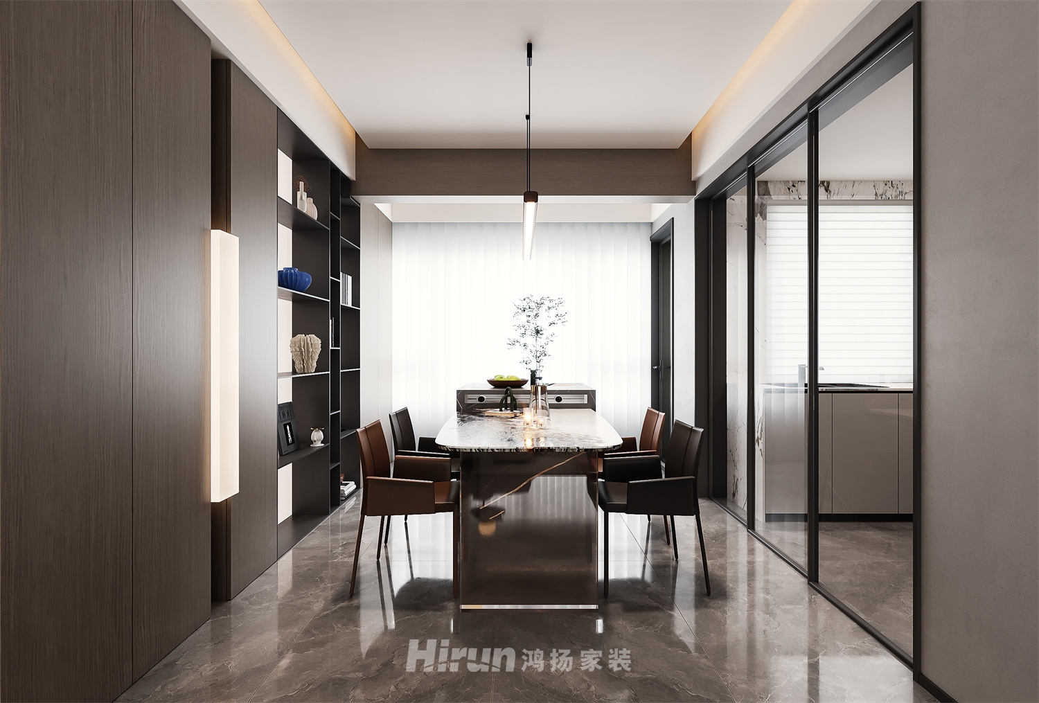 裕源晉府140㎡雅致現代四居室 裝修案例效果圖-6