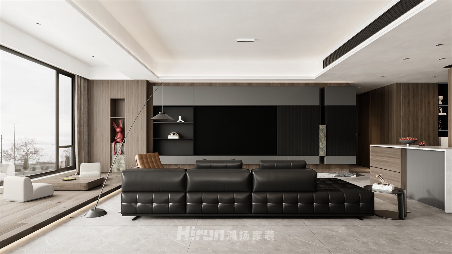 萬科森林公園160㎡雅致現代四居室 裝修案例效果圖-4