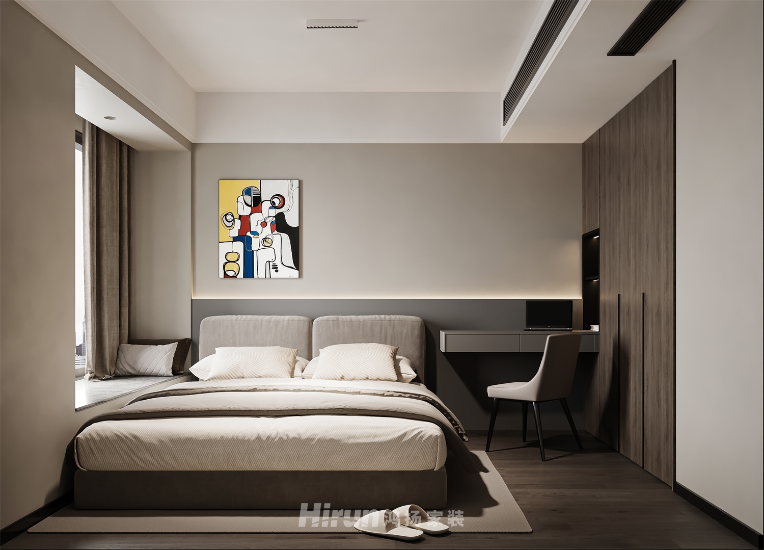 萬科森林公園160㎡雅致現代四居室 裝修案例效果圖-6