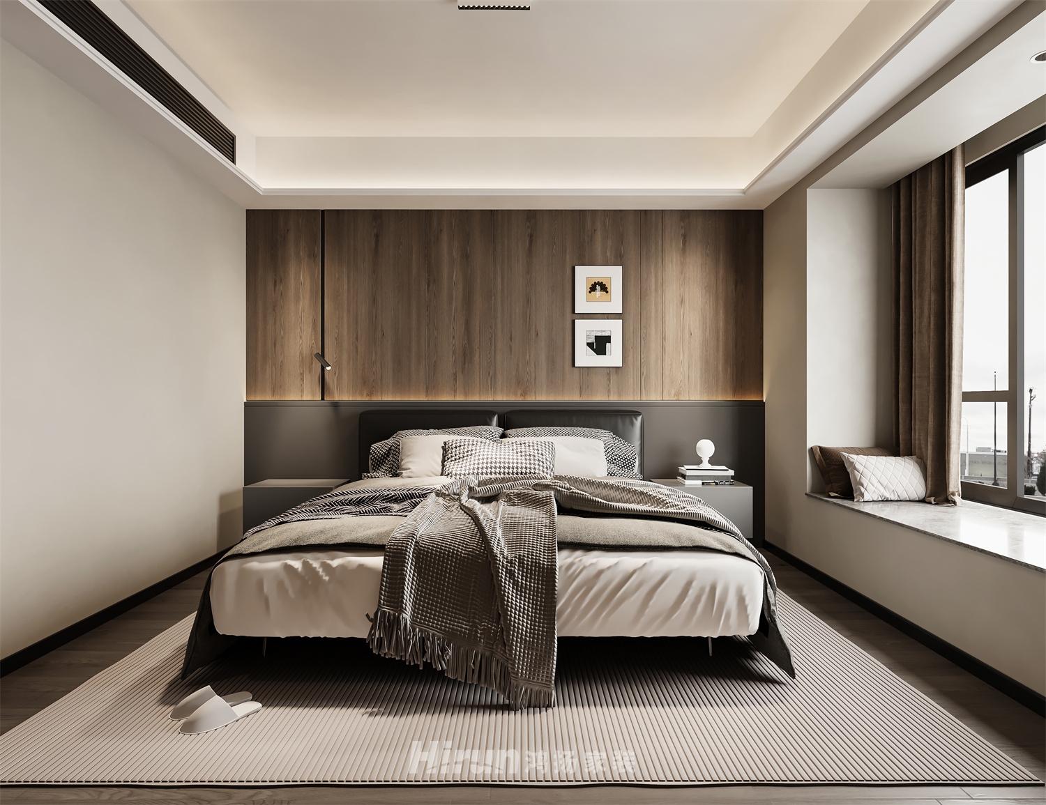 萬科森林公園160㎡雅致現代四居室 裝修案例效果圖-9