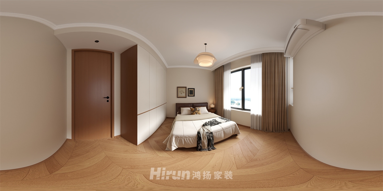 越秀棲山悅府120㎡復(fù)古風(fēng)潮四居室 裝修案例效果圖-4