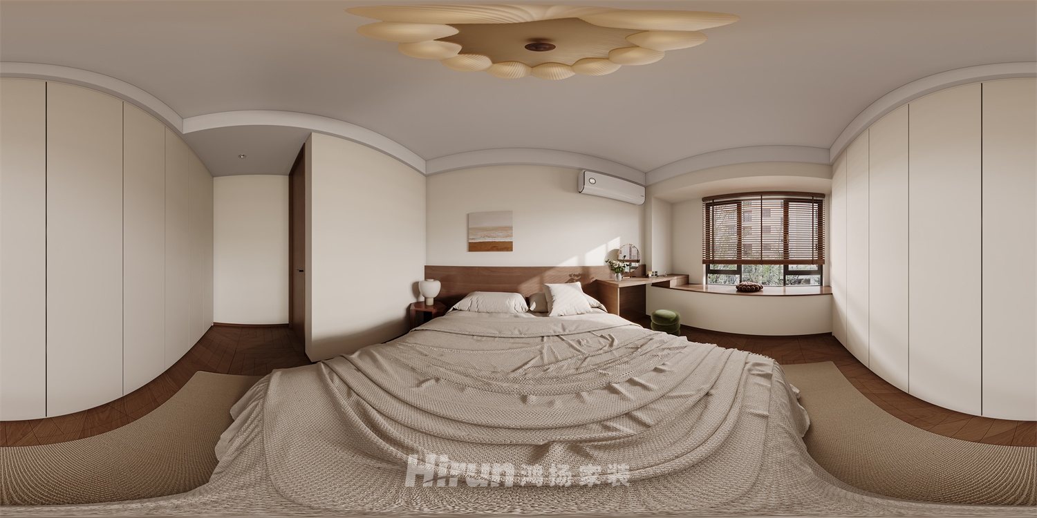 越秀棲山悅府120㎡復(fù)古風(fēng)潮四居室 裝修案例效果圖-6