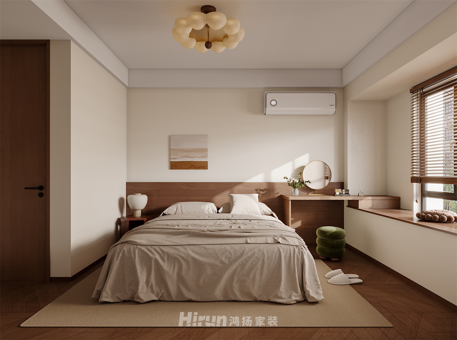 越秀棲山悅府120㎡復(fù)古風(fēng)潮四居室 裝修案例效果圖-10