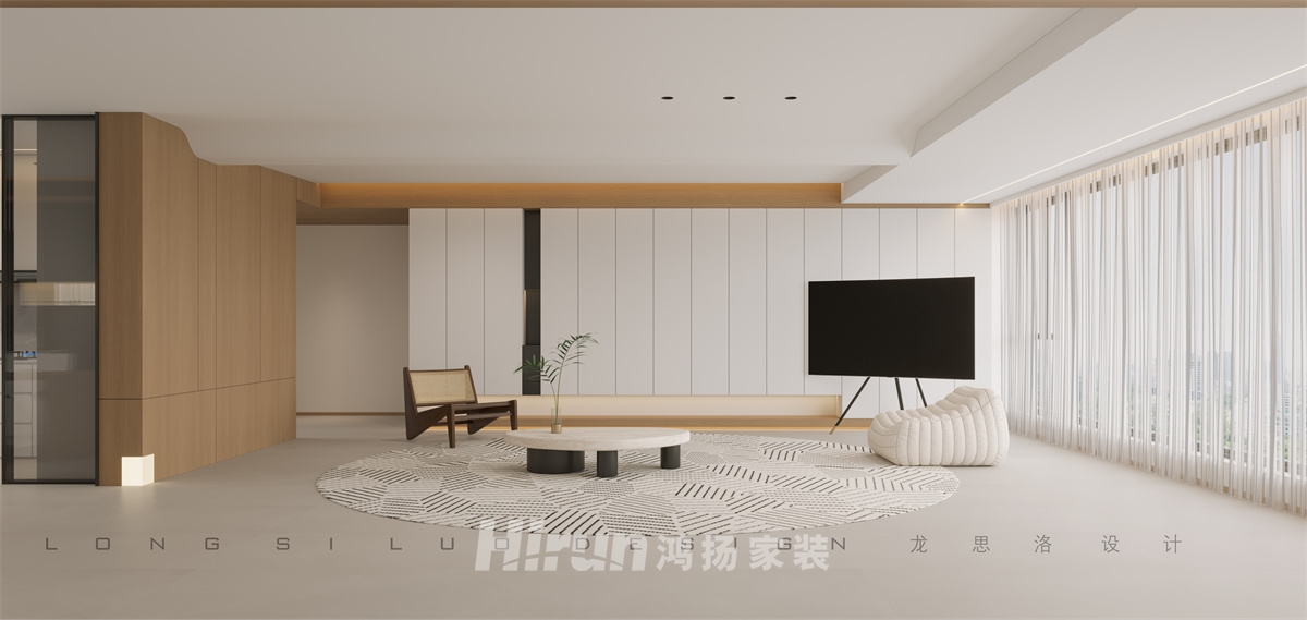 長沙潤府188㎡北歐之光四居室 裝修案例效果圖-3
