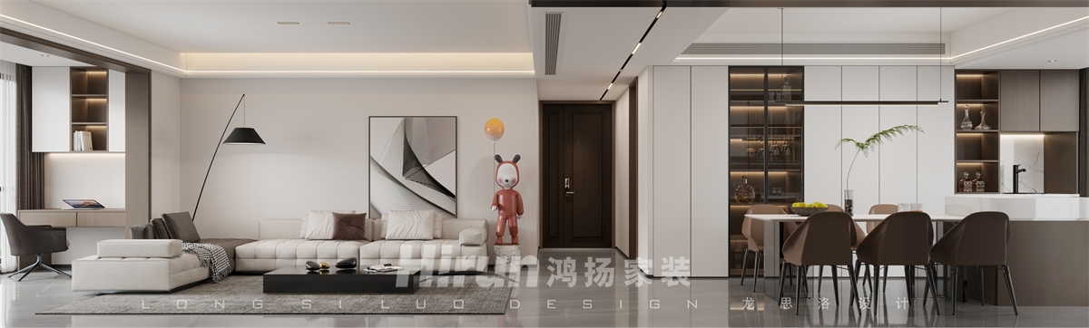 興旺一品160㎡新裝飾主義四居室 裝修案例效果圖-1