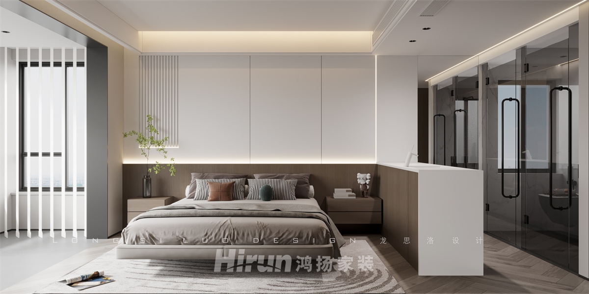 鑫遠翡麗郡140㎡雅致現(xiàn)代四居室 裝修案例效果圖-5