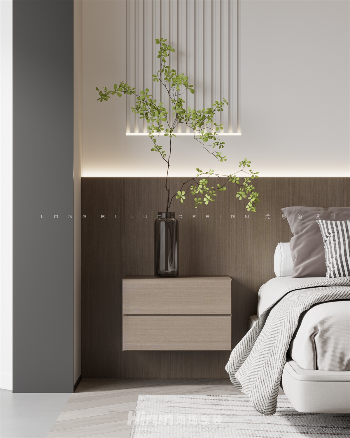 鑫遠翡麗郡140㎡雅致現(xiàn)代四居室 裝修案例效果圖-7