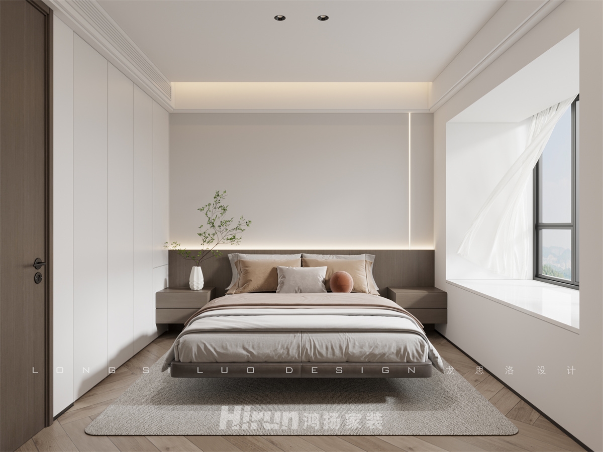 鑫遠翡麗郡140㎡雅致現(xiàn)代四居室 裝修案例效果圖-8