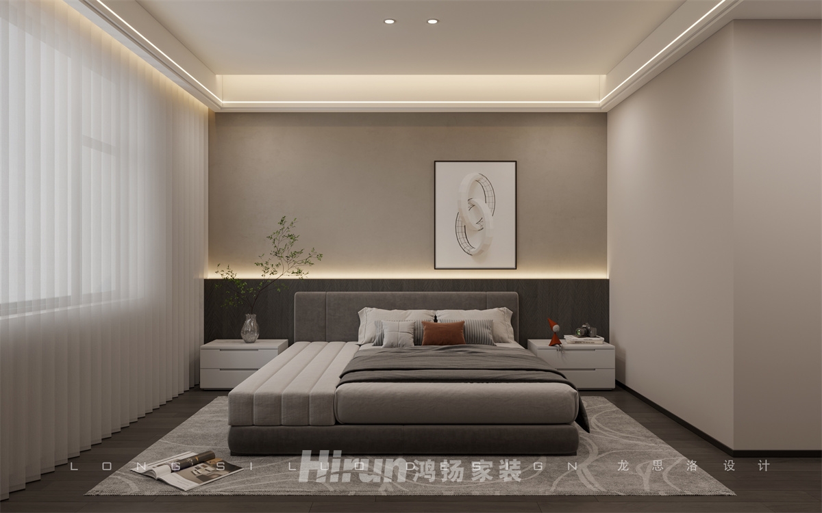 青園160㎡新裝飾主義四居室 裝修案例效果圖-2