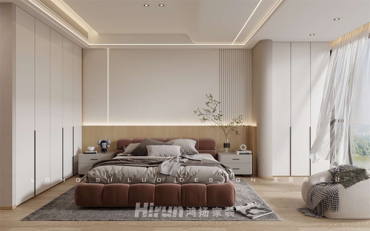 高峰璟麟府150㎡雅致現代四居室 裝修案例效果圖-5