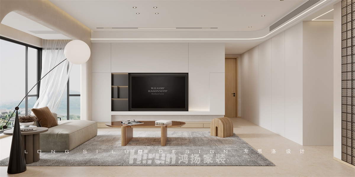 高峰璟麟府150㎡雅致現代四居室 裝修案例效果圖-1