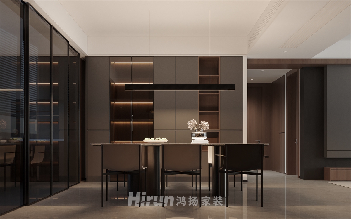 洋湖映2009192㎡雅致現(xiàn)代四居室 裝修案例效果圖-5