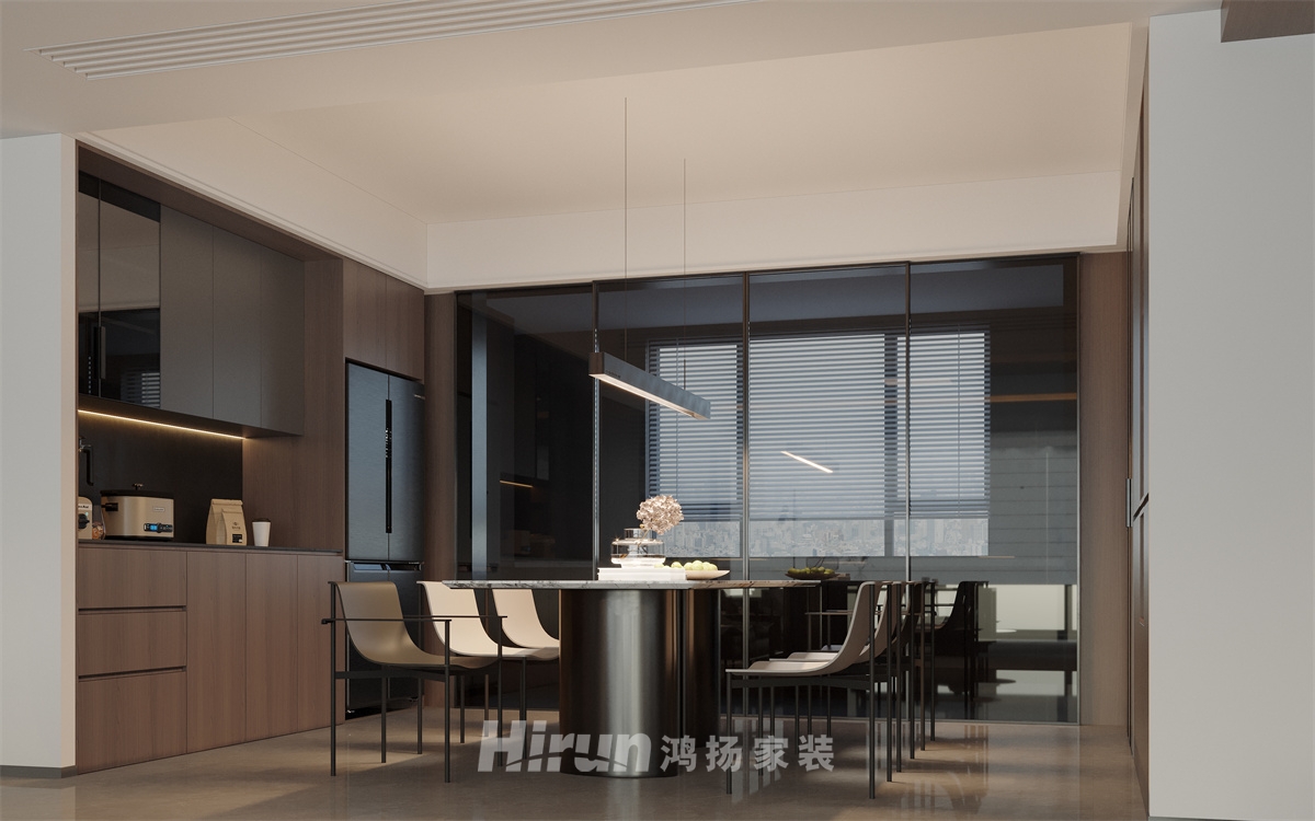 洋湖映2009192㎡雅致現(xiàn)代四居室 裝修案例效果圖-3