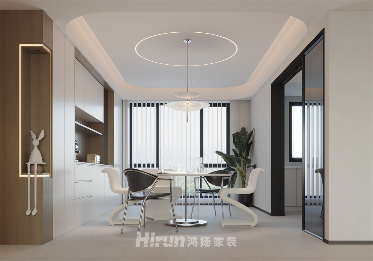 建發玖洲觀瀾188㎡雅致現代四居室 裝修案例效果圖-3