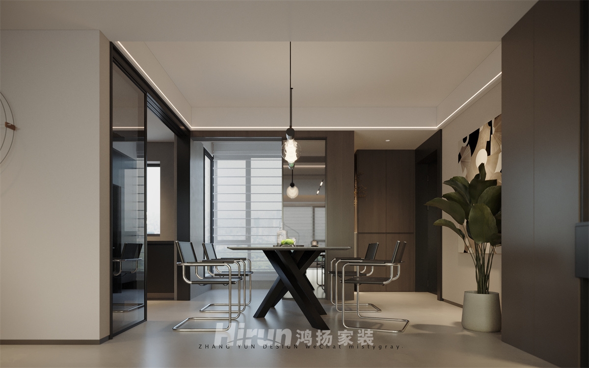 建發(fā)玖洲觀瀾148㎡雅致現(xiàn)代四居室 裝修案例效果圖-4