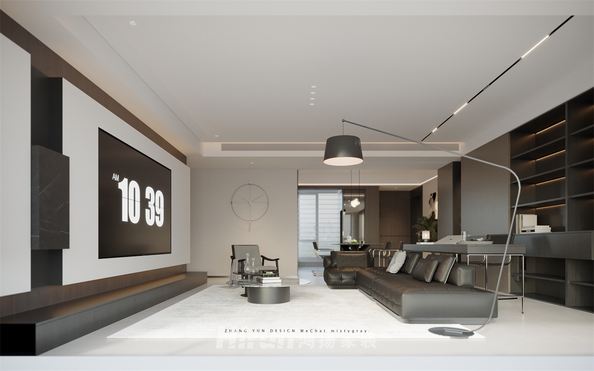 建發(fā)玖洲觀瀾148㎡雅致現(xiàn)代四居室 裝修案例效果圖-3