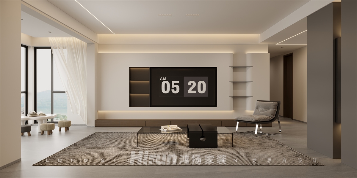 博林云棲200㎡新裝飾主義大平層 裝修案例效果圖-1
